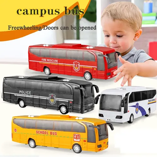 Kinder Schulbus Spielzeug Modell Simulation Trägheit Bus Polizei Schulbus Bus Licht Auto Spielzeug