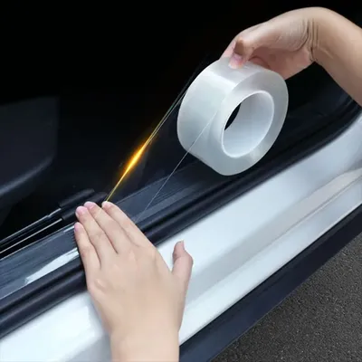 Universal Auto Anti-kollision Streifen Nano Band Kratzfest Auto Schwelle Transparente Film Tür Rand Felge Schutzhülle Auto Aufkleber Image