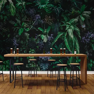 Custom Foto Wandbild 3D Tropischen Regenwald Grüne Pflanze Blätter Wand Malerei Tapete Für Wohnzimmer Schlafzimmer Dekoration Image
