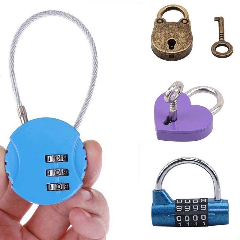 Ziffer Passwort Kombination Vorhänge schloss Koffer Gepäck neue Metall Code Lock Mini codiert Schlüssel Anti-Diebstahl-Schlösser 4*4cm neu
