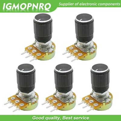 1 Los = 10 Paar (20 Stück) WH148 Wellenverstärker Dual Stereo Potentiometer 3Pin 15mm + 13*17mm Image