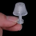 2 pz 1:20/1:25 plastica Mini illuminazione lampada da tavolo camera da letto lampade da terra