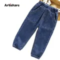 Jeans bambino ragazzo tinta unita Jeans per bambini stile Casual Jeans per bambini primavera autunno
