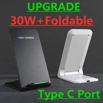 30W Drahtlose Ladegerät Für iPhone 15 14 13 12 11 Pro Xs Max Mini Induktion Schnelle Drahtlose Ladestation für Samsung s8 s9 s10 note Image