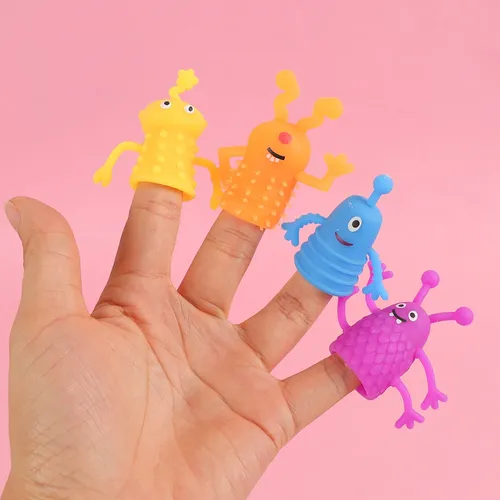 4pcs tpr Plastik Mini Monster Finger Puppen Geschichte Finger Puppenspiel zeug für Kinder