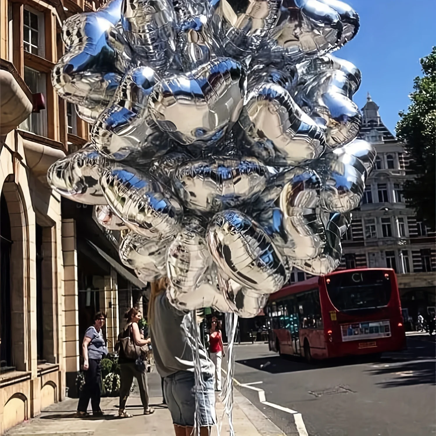 20 Stück 18 Zoll Silber folie herzförmige Aluminium folie Ballon ist geeignet für Hochzeit, Valentinstag und Party dekoration