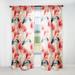 Designart "Tropical Whisper Tropical Pattern I" Tropical Room Darkening Curtain Panel