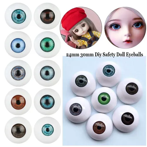 24mm 30mm blau braun grün Puppe Acryl Augen Puppe Augapfel für bjd Puppe Herstellung Handwerk DIY