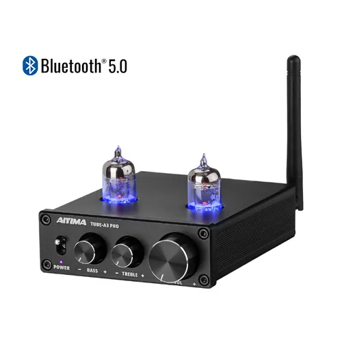 AIYIMA Bluetooth 5 0 6K4 Vakuum Rohr Verstärker Vorverstärker Preamp AMP Mit Höhen Bass Ton