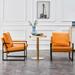 Ouyessir Set of 2 Modern Velvet Accent Chair Linen Sling ArmChair
