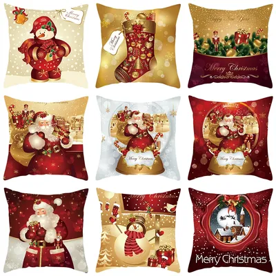 Frohe Weihnachten Kissen bezug Ornamente Weihnachten Kissen bezug dekorative Navidad Schneemann Image