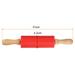 Silicone Rolling Pins for Baking 31cm x 4.2cm Red