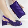 Neueste neue Mode Top italienische Designer Party elegante Luxus Sandalen Strass Clutch Tasche Sommer Damen hochhackigen Schuh