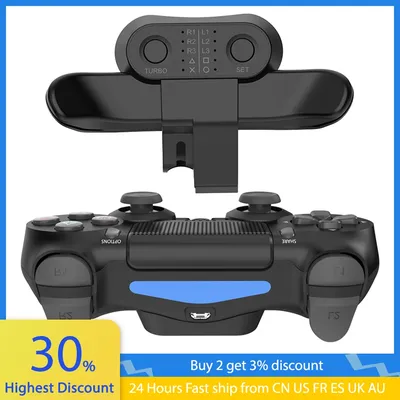 Für PS4 Daulshock Gamepad Hinten Verlängerung Schlüssel Adapter W/ Turbo Controller Zurück Taste Befestigung Für PS 4 Controller Zubehör