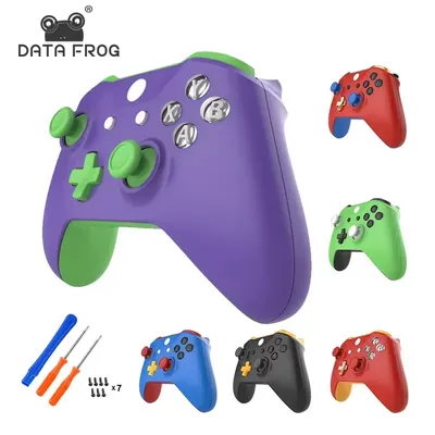 Daten Frosch Ersatz Voll gehäuse Shell für Xbox One Slim Gehäuse Abdeckung Fall mit Tasten für Xbox Image
