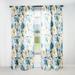 Designart "Boho Blue Floral Mandala Serenity I" Floral Room Darkening Curtain Panel