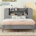 Twin Size Platform Bed with Storage Headboard for bedroom
