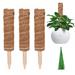 24.4 Inch Reusable Moss Pole for Climbing Plants Monstera 3PCS 12 Inch Coir Totem Pole - Moss Stick for Indoor Potted Plants Support Train Monstera Philodendron Pothos Creeper Plants Grow Upwards