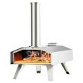 BULYAXIA Pizza Oven Outdoor Wood Fired Pizza Oven with 12 Inches Pizza Stone Portable Stainless Steel Wood Pellet Grill Pizza Maker for Outside Backyard Camping Party Cooking