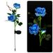 marioyuzhang 3 Head Solar LED Decorative Outdoor Lawn Lamp Outdoor Solar Garden Stake Lights Holiday Decor Gift Accessories Blue