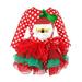 Little Girls Christmas Dress Santa Claus Print Cotton Bowknot Xmas Holiday Cutie Princess Tutu Outfits