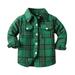 Toddler Boy Fleece Top Toddler Boys Girls Long Sleeve Winter Shirt Tops Coat Outwear For Babys Clothes Plaid Jacket for Girls Boys Fall Jacket Baby Coat