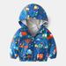 Utoimkio Infant Baby Boys Girls Hooded Jackets Spring Fall Cartoon Print Coat Lightweight Windproof Outwear Kids Zipper Up Hooded Jackets for Kids Size 12M-5T