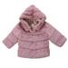 JHLZHS Jackets In Toddler Girls Toddler Girls Jacket Fall Fashionable Winter Toddler Kids Collar Soild Jackets Warm Hooded Woolen Jacket Coats Pink-A 5-6 Years