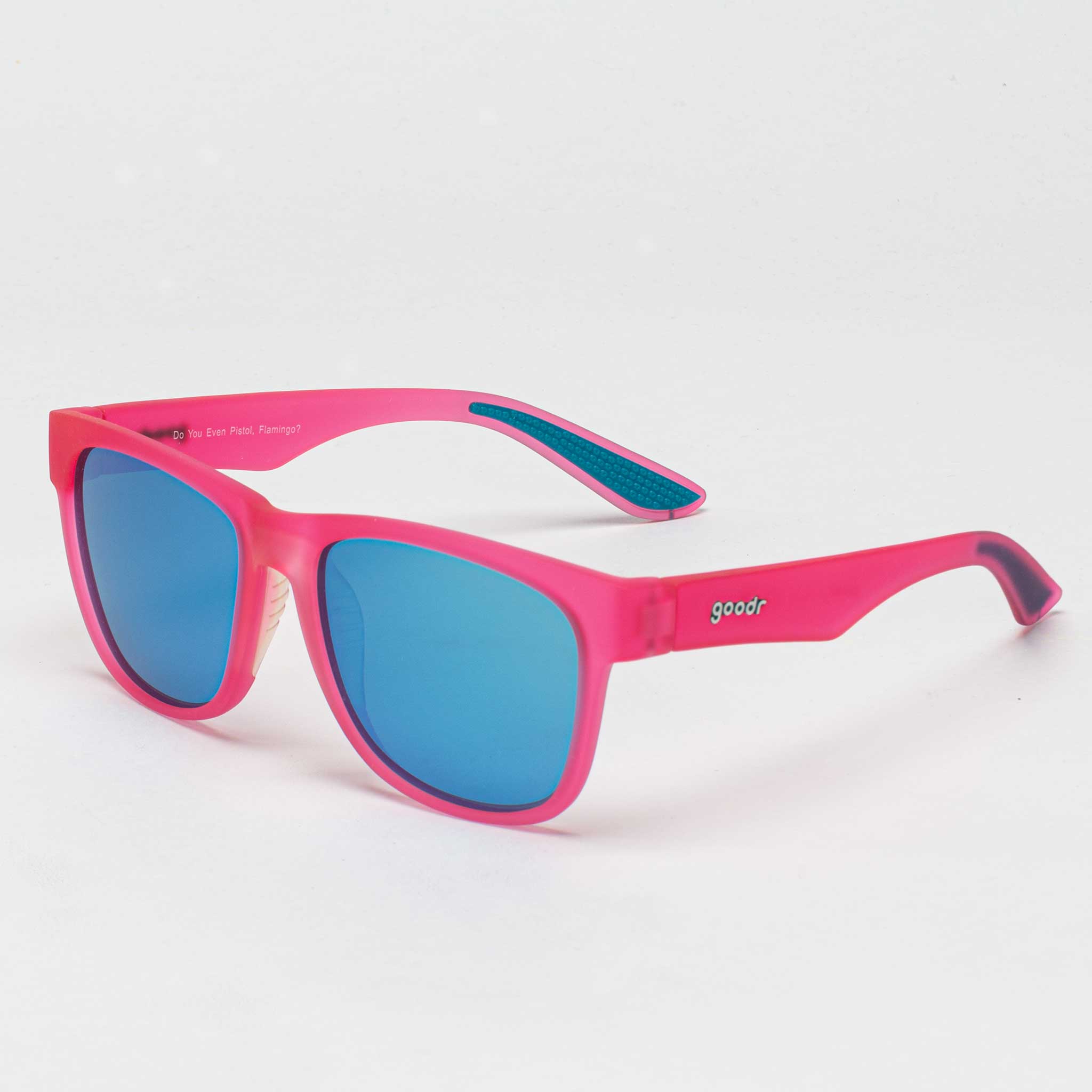 goodr BFG Sunglasses Sunglasses Do You Even Pistol, Flamingo?