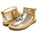 Women's Cuce Gold New Orleans Saints Sequin Ankle Boots