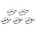 50pcs Alloy Charm Pendants Lovely Baby Feet Silver Tone DIY Metal Bracelet Necklace Jewelry Findings(Silver)