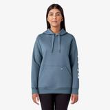 Dickies Women's Water Repellent Sleeve Logo Hoodie - Coronet Blue Size L (FW202)