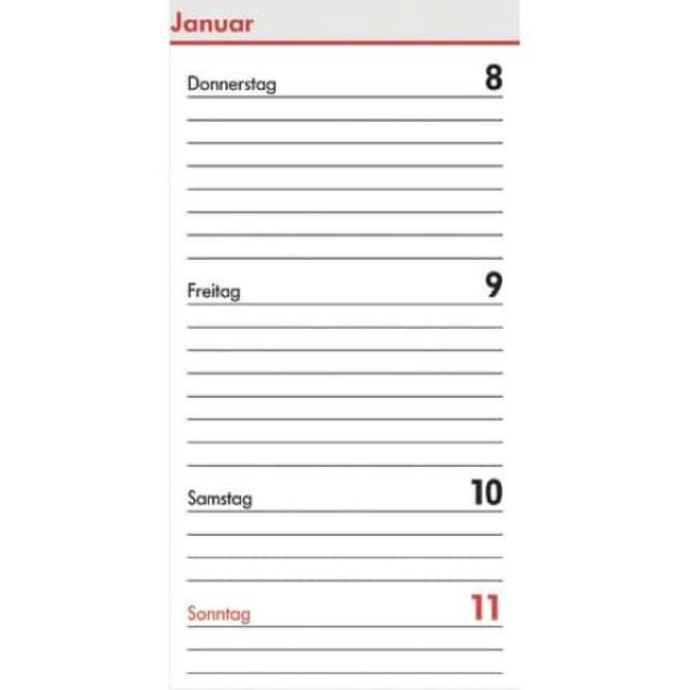 2026 BSB Ersatzkalendarium A8 Mini 1W 2S 02-0195 Image