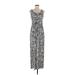 Cable & Gauge Casual Dress - Maxi: Gray Paisley Dresses - Women's Size Small