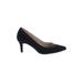 Life Stride Heels: Slip-on Stilleto Work Black Print Shoes - Women's Size 6 1/2 - Pointed Toe