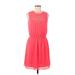 Maison Jules Casual Dress - Shift: Pink Solid Dresses - Women's Size Medium