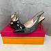 Kate Spade Shoes | Kate Spade New Jannah Black/White Snakeprinted Black Nappa Heels. Size 7m. | Color: Black/Red | Size: 7