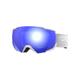Marker Unisex – Adult's 16:10+ SNOWWHITE w Ski Goggles, Snow White with Blue HD Mirror, Large fit