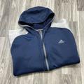Adidas Jackets & Coats | Adidas Clima Warm Full Zip Up Blue & Gray Hooded Track Jacket Men's Size 2xl | Color: Blue/Gray | Size: Xxl