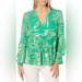 Lilly Pulitzer Tops | Lilly Pulitzer Sarita Long Sleeve Silk Top | Color: Green | Size: 4