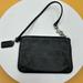 Coach Bags | Black Coach Wristlet, Leather Wristlet | Color: Black | Size: 6" X 4"