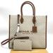 Michael Kors Bags | Michael Kors Large Mirella Tote Bag & Double Zip Wallet Wristlet | Color: Brown/White | Size: Large