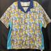 Disney Shirts | Men's 2xl Disneyworld 50th Anniversary Button Down Shirt Nwt | Color: Blue/Gold | Size: Xxl