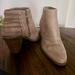 Jessica Simpson Shoes | Beige Jessica Simpson Ankle Boot With Laced Back Detail | Color: Tan | Size: 9.5
