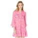 Lilly Pulitzer Swim | Lilly Pulitzer Linley Coverup Plumeria Hot Pink Poly Crepe Swirl Clip Dress Xxs | Color: Pink | Size: Xxs