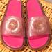 Kate Spade Shoes | Kate Spade Women's Splash Pink Glitter Jelly Sandals Size 10 | Color: Pink/Silver | Size: 10