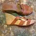 Nine West Shoes | Nine West Esonao Cork Wedge Sandal | Color: Brown/Tan | Size: 7.5