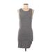 Aerie Casual Dress - Bodycon Scoop Neck Sleeveless: Gray Marled Dresses - Women's Size Small