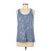 Tommy Hilfiger Sleeveless Top Blue Print Scoop Neck Tops - Women's Size Medium - Paisley Wash