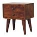 George Oliver Jodokus Solid Wood Nightstand Wood in Brown | 15.75 H x 13.78 W x 9.84 D in | Wayfair FEF51A87A1344275B573B7F06CAC6E90